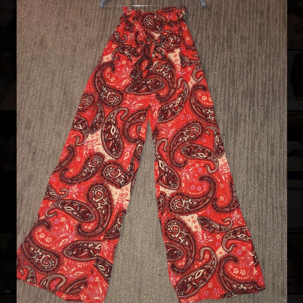 Free People flowy colorful pants